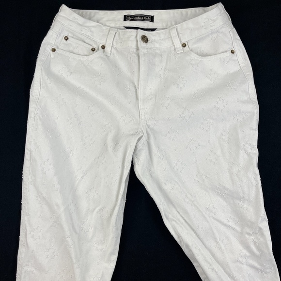 Abercrombie & Fitch Jeans Womens 28 White Denim - Picture 3 of 12